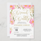 Brunch en roze goudflens Vrijgezellenfeest Kaart (Voorkant)