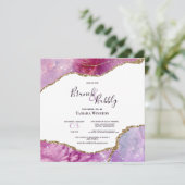 Brunch en roze Paarse goudschoen Kaart (Staand voorkant)