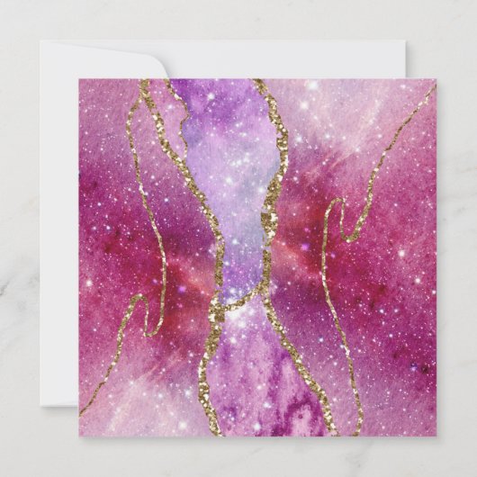 Brunch en roze Paarse goudschoen Kaart (Achterkant)