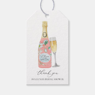 Brunch en roze Vrijgezellenfeest Favor Cadeaulabel