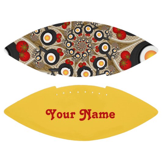 Brunch Fractal Art Funny Food, Tomaten, Eggs Name American Football (Panelen)