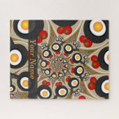 Brunch Fractal Art Funny Food, Tomaten, Eggs Name Legpuzzel (Horizontaal)