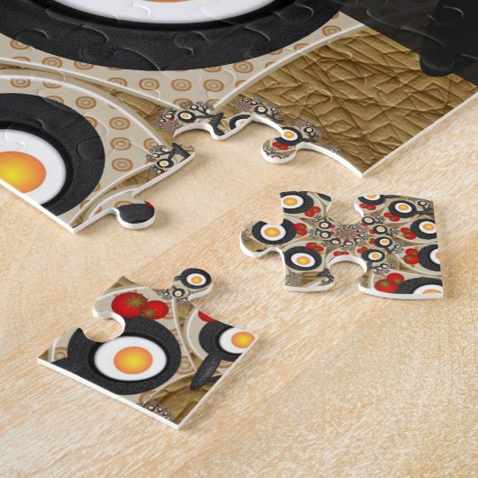Brunch Fractal Art Funny Food, Tomaten, Eggs Name Legpuzzel (Zijkant)