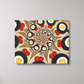 Brunch Fractal Art Funny Food, Tomaten, Eieren Canvas Afdruk (Voorkant)