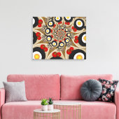 Brunch Fractal Art Funny Food, Tomaten, Eieren Canvas Afdruk (Insitu (Woonkamer))
