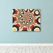 Brunch Fractal Art Funny Food, Tomaten, Eieren Canvas Afdruk (Insitu (Houten vloer))