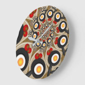 Brunch Fractal Art Funny Food, Tomaten, Eieren Grote Klok (Hoek)