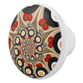 Brunch Fractal Art Funny Food, Tomaten, Eieren Keramische Knop (Rechts)