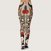 Brunch Fractal Art Funny Food, Tomaten, Eieren Leggings (Achterkant)