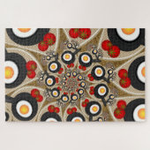 Brunch Fractal Art Funny Food, Tomaten, Eieren Legpuzzel (Horizontaal)