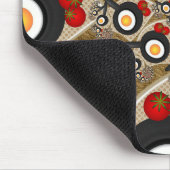 Brunch Fractal Art Funny Food, Tomaten, Eieren Muismat (Hoek)