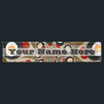 Brunch Fractal Art Funny Food, Tomaten, Eieren Naambordje<br><div class="desc">Koel en unieke fractale kunstfantasie,  grappige moderne abstracte pannen,  tomaten en eieren. Ontwerp voor uw decoratieve ongebruikelijke bord op uw bureau voor voedselhulp en meer. Pas het product aan door uw eigen naam of tekst toe te voegen gebruikend de tekst sjabloon.</div>