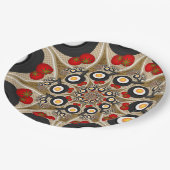 Brunch Fractal Art Funny Food, Tomaten, Eieren Papieren Bordje (Gekanteld)