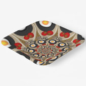 Brunch Fractal Art Funny Food, Tomaten, Eieren Papieren Bordje (Gebogen)