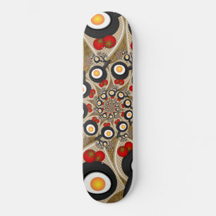 Brunch Fractal Art Funny Food, Tomaten, Eieren Persoonlijk Skateboard