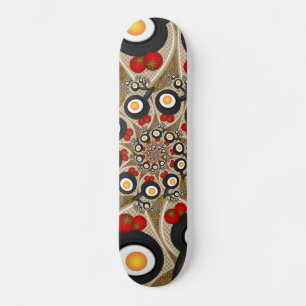 Brunch Fractal Art Funny Food, Tomaten, Eieren Persoonlijk Skateboard