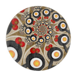 Brunch Fractal Art Funny Food, Tomaten, Eieren Snijplank