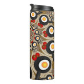 Brunch Fractal Art Funny Food, Tomaten, Eieren Thermosbeker (Geroteerd rechts)