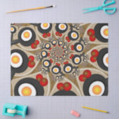 Brunch Fractal Art Funny Food, Tomaten, Eieren Tissuepapier (Craft)
