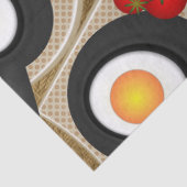 Brunch Fractal Art Funny Food, Tomaten, Eieren Tissuepapier (Detail)