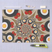 Brunch Fractal Art Funny Food, Tomaten, Eieren Tissuepapier (Craft)