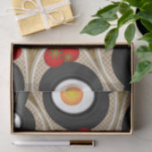 Brunch Fractal Art Funny Food, Tomaten, Eieren Tissuepapier (Geschenk)