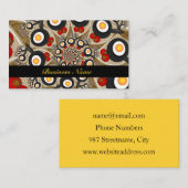 Brunch Fractal Art Funny Food, Tomaten, Eieren Visitekaartje (Voorkant / Achterkant)