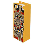 Brunch Fractal Art Funny Food, Tomaten, Eieren Wijn Cadeautas (Voorkant Gekanteld)