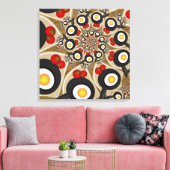 Brunch Fractal Funny Food, Tomaten, Eggs Triptych Canvas Afdruk (Insitu (Woonkamer))