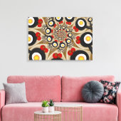 Brunch Fractal Funny Food, Tomaten, Eggs Triptych Canvas Afdruk (Insitu (Woonkamer))