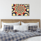 Brunch Fractal Funny Food, Tomaten, Eggs Triptych Canvas Afdruk (Insitu (Slaapkamer))