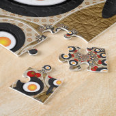 Brunch Fractal Kunst Grappig Eten, Tomaten, Eieren Legpuzzel (Zijkant)