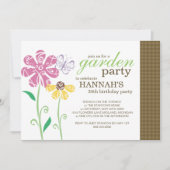Brunch Garden Party Birthday Invitations Kaart (Voorkant)