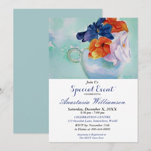 BRUNCH GARDEN PARTY UITNODIGING (Voorkant / Achterkant)