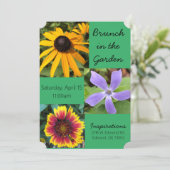 Brunch in de tuin uitnodiging (Staand voorkant)