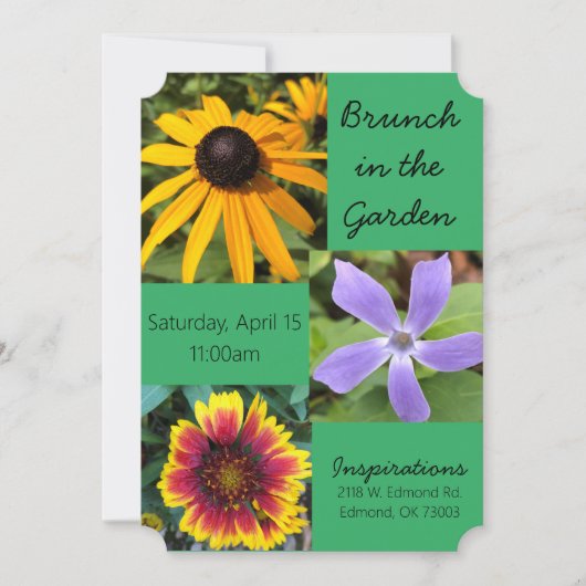 Brunch in de tuin uitnodiging (Voorkant)