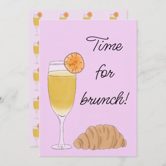 Brunch Invitation Kaart (Voorkant / Achterkant)