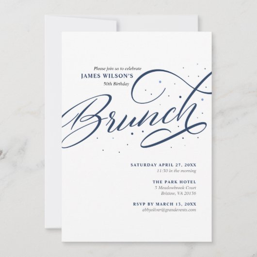 Brunch Invitation Kaart (Voorkant)