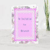 Brunch Invitation, Lavender en Lace (Voorkant)