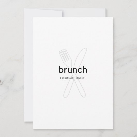 Brunch Invite Card Kaart (Voorkant)