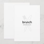 Brunch Invite Card Kaart (Voorkant / Achterkant)