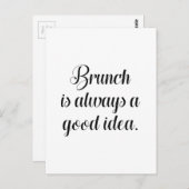 Brunch is altijd een goed idee briefkaart (Voorkant / Achterkant)