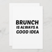 BRUNCH IS ALTIJD OPNIEUW IDEE KAART (Voorkant / Achterkant)