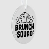 Brunch meisjes squad croissant liefhebbers ornament (voorkant)