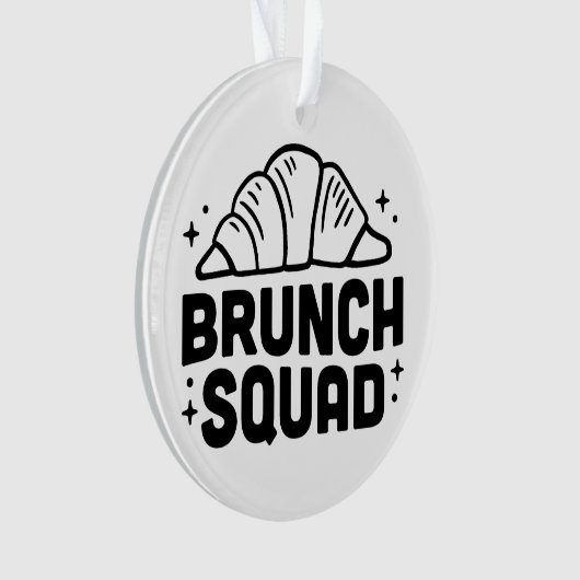 Brunch meisjes squad croissant liefhebbers ornament (voorkant)
