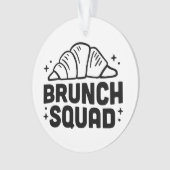Brunch meisjes squad croissant liefhebbers ornament (voorkant)
