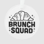 Brunch meisjes squad croissant liefhebbers ornament (voorkant)