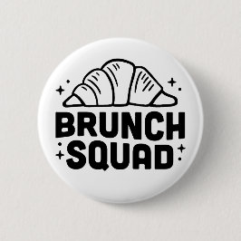 Brunch meisjes squad croissant liefhebbers ronde button 5,7 cm