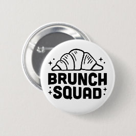 Brunch meisjes squad croissant liefhebbers ronde button 5,7 cm