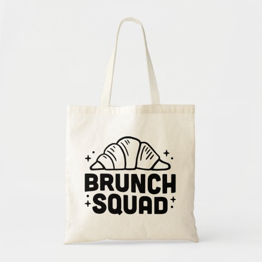 Brunch meisjes squad croissant liefhebbers tote bag (Voorkant)